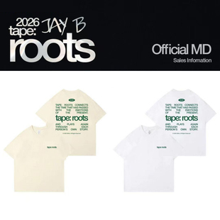 JAY B 林在范tape:roots 首尔巡演周边同款印花纯棉短袖T恤