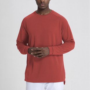 美式nba训练篮球投篮服男圆领t恤宽松体育生健身速干运动长袖