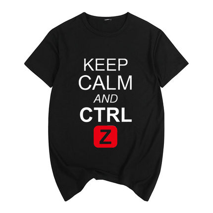 KEEP CALM and CTRL Z 保持冷静 后悔键 男女装 短袖 T恤