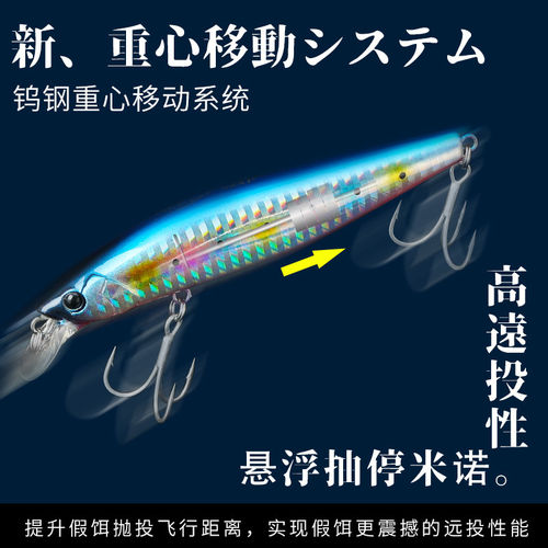 钓之屋DW86超远投悬浮抽停米诺98SP路亚饵98mm/14.5g翘嘴海鲈鱼饵