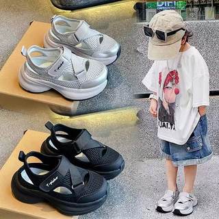真皮男童鞋运动凉鞋2025夏季新款儿童包头女童鞋子女孩中大童网鞋