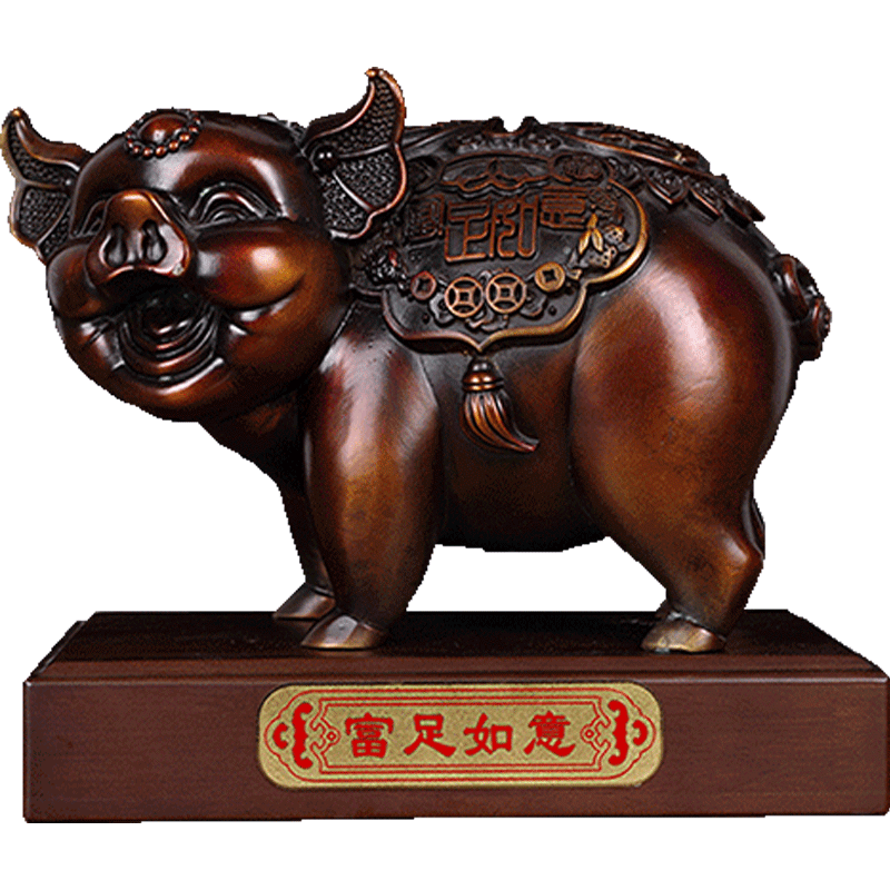 纯铜招财猪工艺品生日礼物存钱罐