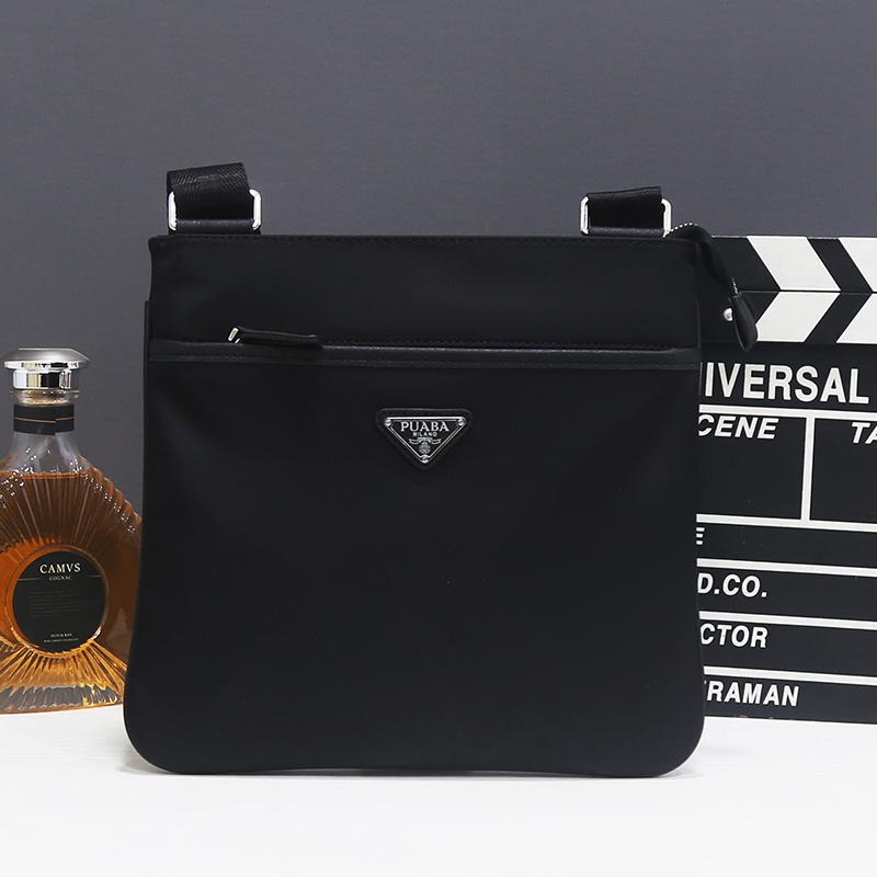 thumbnail for Autumn and winter new youth men's solid color single shoulder bag nylon cloth waterproof Messenger bag Oxford cloth men's casual backpack