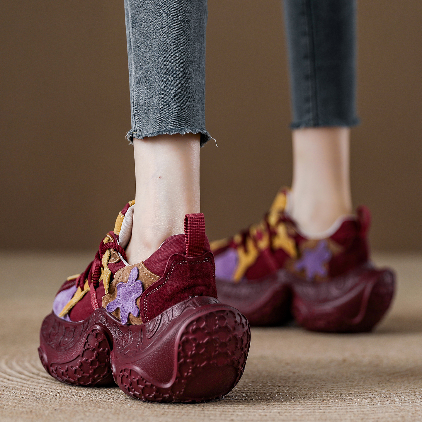 欧洲站小个子增高老爹鞋女2025秋冬新款休闲8CM松糕鞋厚底运动鞋