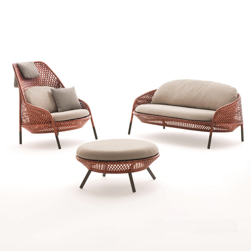 户外沙发庭院花园懒人创意防晒藤椅设计师民宿单双人沙发茶几组合,住宅家具,户外沙发,淘宝优惠券,粉丝福利购,淘宝优惠卷