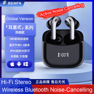 Active Noise Cancelling Wireless Bluetooth Headphones TWS