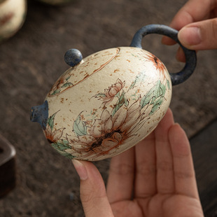 China teapot青花火石红仿古泡茶壶陶瓷西施水壶功夫茶具