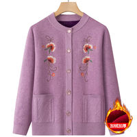 Autumn and winter coats for middle-aged and elderly people. Grandma's sweater with fleece for warmth. New winter clothes for the elderly in 2026 thumbnail 3