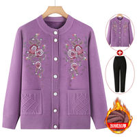 Autumn and winter coats for middle-aged and elderly people. Grandma's sweater with fleece for warmth. New winter clothes for the elderly in 2026 thumbnail 7