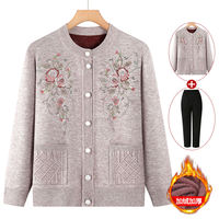 Autumn and winter coats for middle-aged and elderly people. Grandma's sweater with fleece for warmth. New winter clothes for the elderly in 2026 thumbnail 5