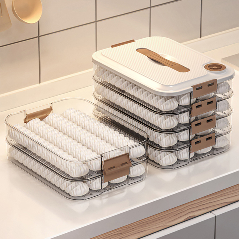 饺子馄饨冷冻食物收纳盒冰箱专用