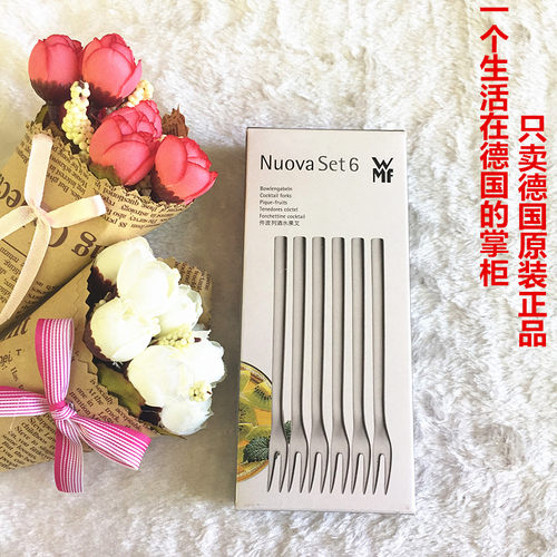 德国原装进口wmf福腾宝6支水果叉