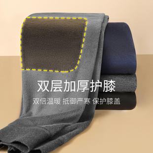 七匹狼秋裤男士春秋季中老年人防寒绒裤加绒加厚保暖裤羊毛带护膝