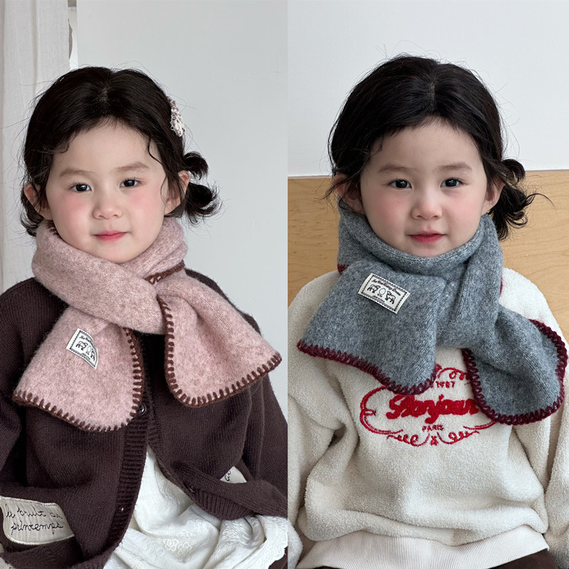 儿童围巾秋冬季保暖毛线围脖男女童宝宝针织围巾