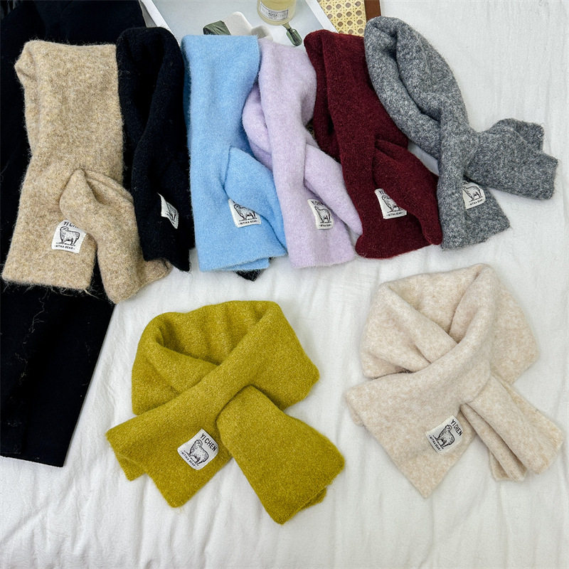 交叉秋冬季布标穿搭糯宝宝软小儿童围巾韩国ins围脖纯色保暖时尚,童装/婴儿装/亲子装,围巾,淘宝优惠券,粉丝福利购,淘宝优惠卷