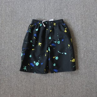 外贸日单男童2/14岁儿童沙滩裤短裤男孩宽松速干休闲5分裤印花