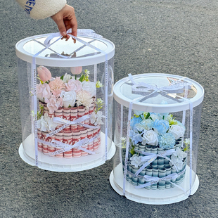 生日礼物手工diy自制材料仿真玫瑰郁金香蛋糕花束礼盒送女朋友