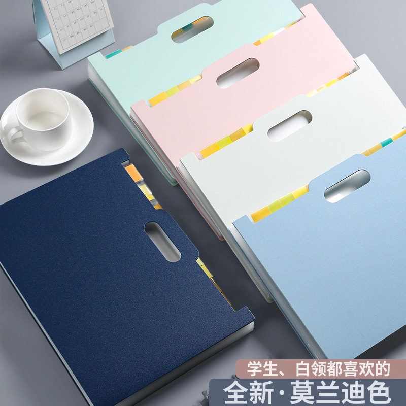 精选手提加厚文件框整理试卷收纳塑料文件袋文件架书架风琴包学生