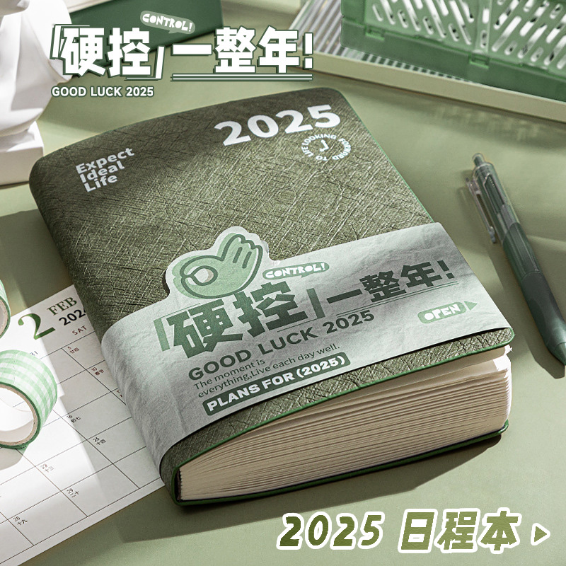 2025年日程本计划本日记本商务自律打卡本时间管理365天效率手册