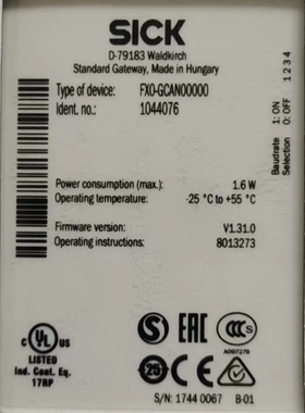 寻《《FX0-GCAN00000 V1.31.0 SICK德国西克