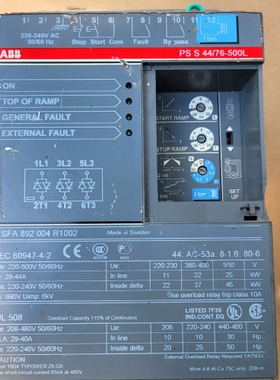 寻《《ABB软启动22KW 1SFA892004R1002 原装拆