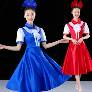 新款儿童合唱服演出服中小学生表演服中学生诗歌朗诵大合唱团服装