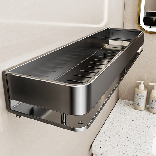 卫生间置物架浴室免打孔壁挂式家用厕所洗漱台洗澡间墙上收纳架子