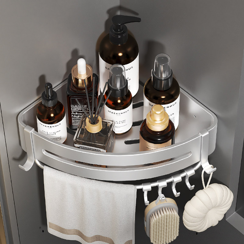 卫生间三角置物架免打孔壁挂浴室转角三角篮洗漱间厕所墙上收纳架,家装主材,浴室角架,淘宝优惠券,粉丝福利购,淘宝优惠卷