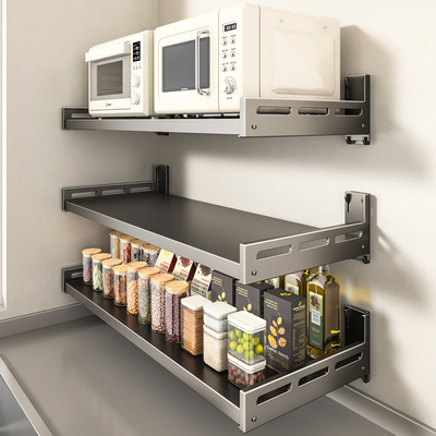 厨房微波炉架子置物架壁挂式