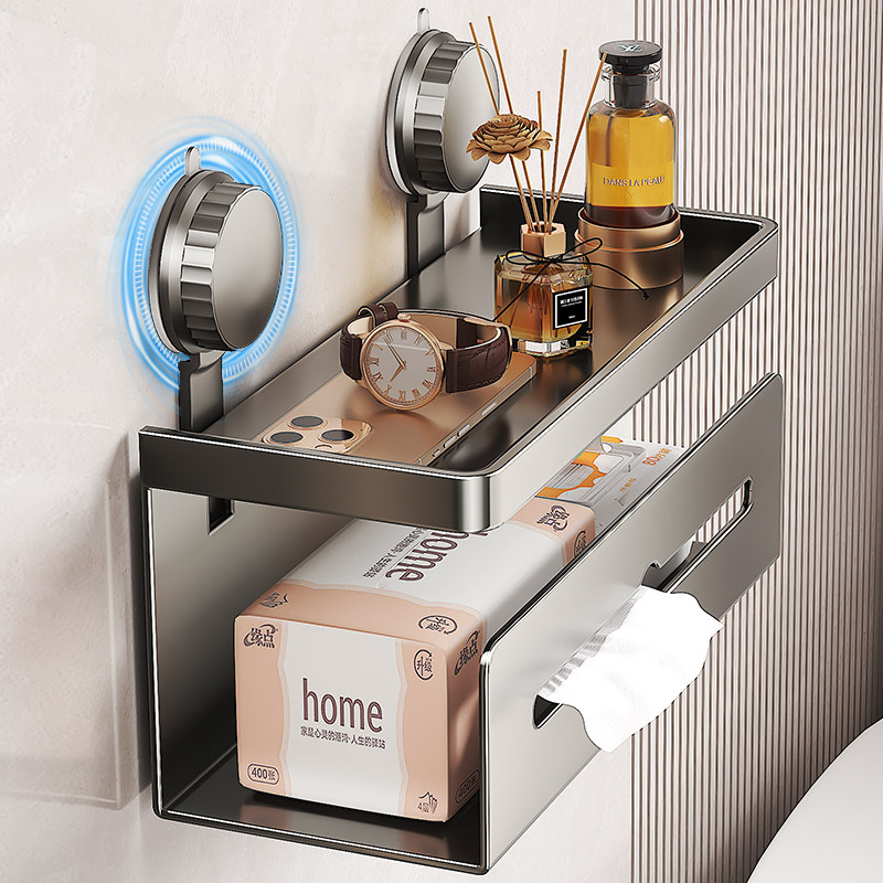 吸盘纸巾盒卫生间厕纸盒壁挂式厕所卷纸架浴室抽纸挂架洗脸巾收纳,家庭/个人清洁工具,卷纸器/纸巾架,淘宝优惠券,粉丝福利购,淘宝优惠卷