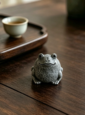 仿真石纹青蛙摆件花园微景观装饰