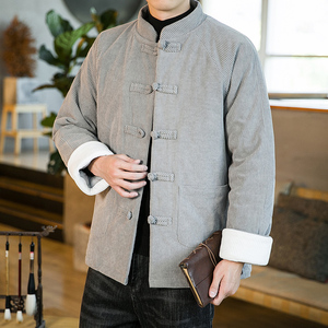2024秋冬风男装灯芯绒复古唐装汉服棉衣棉袄C229/MY43/P140图片