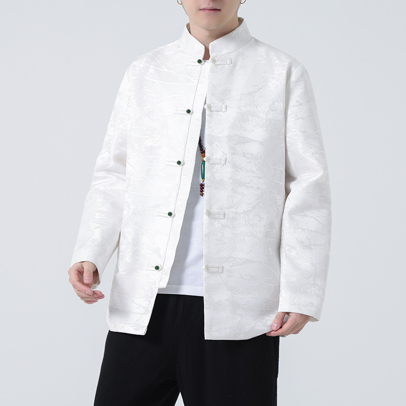 2024春夏新款风男装提花冰丝唐装汉服夹克外套C229-Y991-P100,男装夹克,电商C229-1