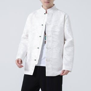 2024春夏新款风男装提花冰丝唐装汉服夹克外套C229-Y991-P100图片