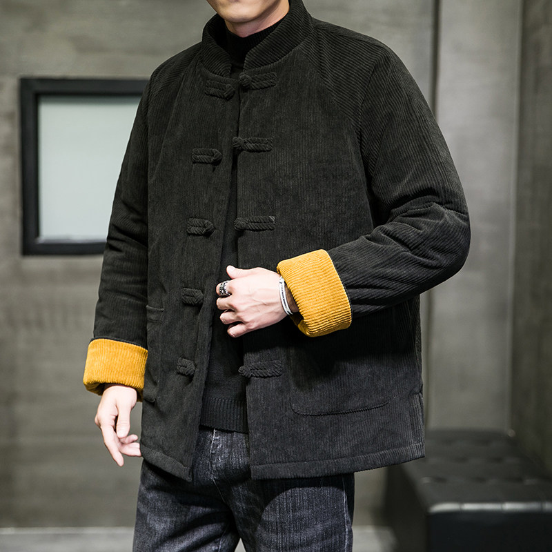 2024秋冬风男装灯芯绒唐装棉衣棉袄棉服大码C229/MY43/P140,男装棉衣,电商C229-1