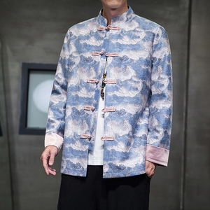 2024秋冬风男装复古盘扣中式唐装汉服夹克外套C229/Y770/P105图片