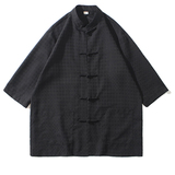 2024春夏新款风男装盘扣复古中式唐装汉服衬衫C229-Y906-P65，男装衬衫，电商C229-1
