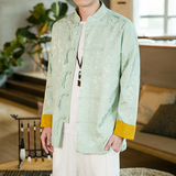 2023风男装冰丝盘扣复古中式唐装汉服夹克外套C229/Y665/P90，男装夹克，电商C229-1