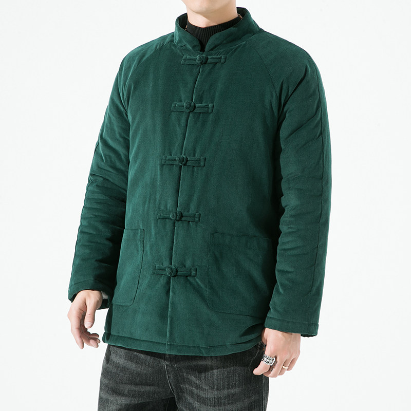 2024秋冬风男装灯芯绒复古中式唐装汉服棉衣C229/MY461/P145,男装棉衣,电商C229-1