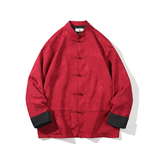 2024秋冬风男装冰丝复古中式唐装汉服夹克外套C229/Y772/P100，男装夹克，电商C229-1