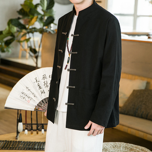 2024春夏风男装棉麻亚麻盘扣唐装汉服夹克外套C229/Y667/P85图片