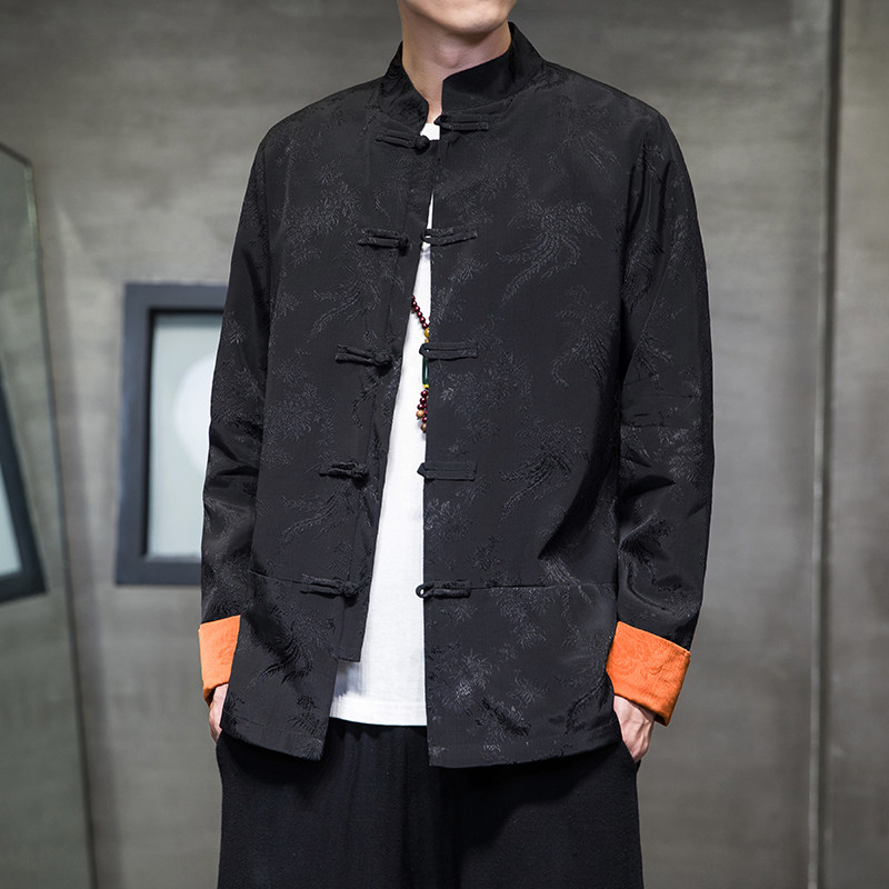 2024秋冬风男装冰丝复古中式唐装汉服夹克外套C229/Y772/P100图片