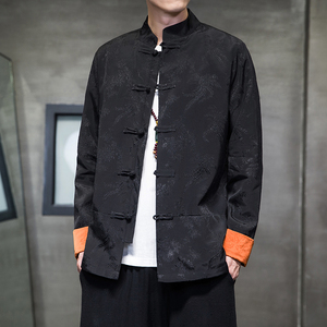 2024秋冬风男装冰丝复古中式唐装汉服夹克外套C229/Y772/P100图片