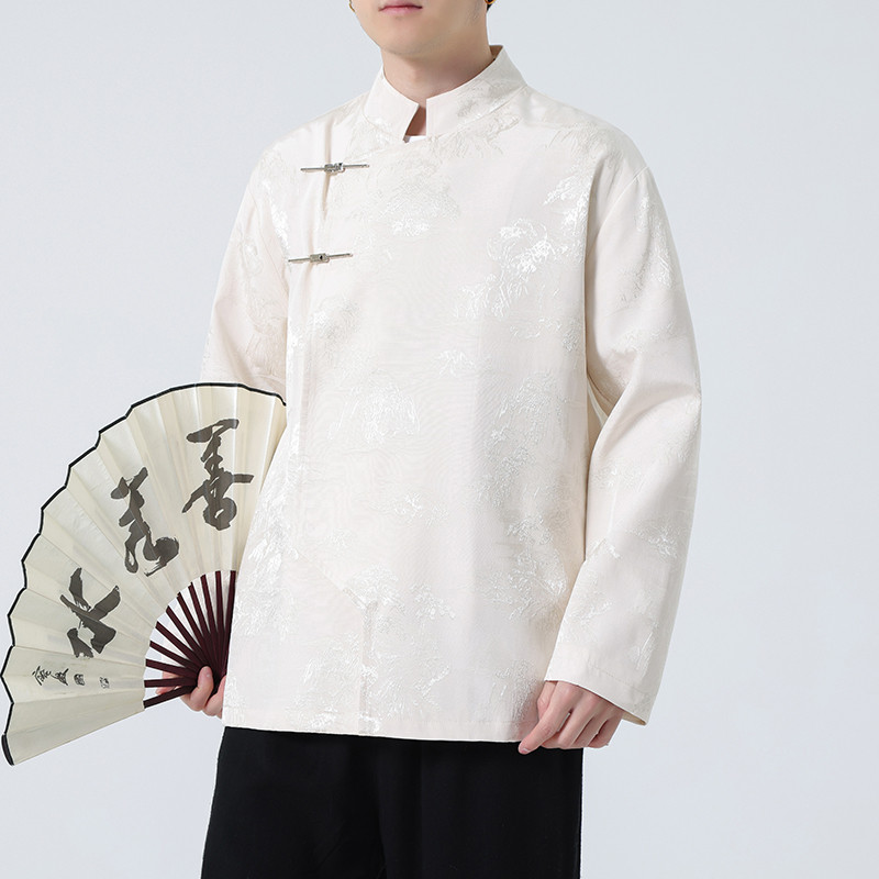 2024春夏风男装冰丝唐装汉服复古中式唐装汉服C229-Y995-P100,男装夹克,电商C229-1