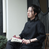 2024春夏新款风男装冰丝唐装汉服盘扣衬衫衬衣C229-Y906-P65，男装衬衫，电商C229-1