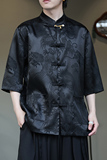 2024夏季风男装盘扣中式唐装汉服短袖衬衫衬衣C229-Y1015-P68，男装衬衫，电商C229-1