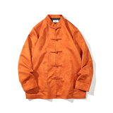 2024秋冬风男装冰丝盘扣立领唐装汉服上衣夹克C229/Y760/P100，男装夹克，电商C229-1
