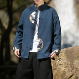 2024秋冬风男装刺绣拼接唐装汉服夹克外套大码C229/Y60/P80，男装夹克，电商C229-1