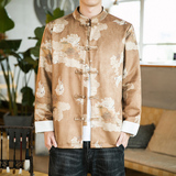 2024秋冬风男装鹿皮绒夹克外套唐装汉服C229/鹿皮绒合集/P105，男装夹克，电商C229-1