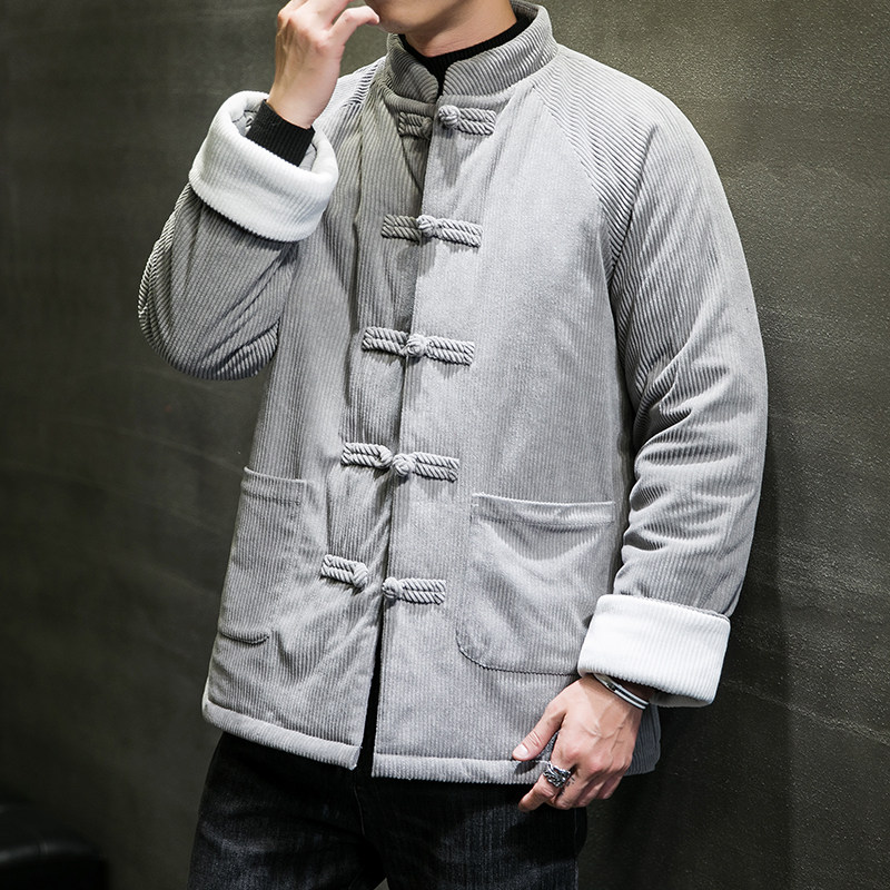 2024秋冬风男装灯芯绒唐装棉衣棉袄棉服大码C229/MY43/P140,男装棉衣,电商C229-1